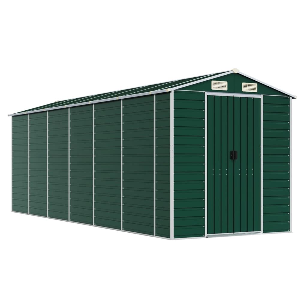 Garden Shed Green 191x555x198 cm Galvanised Steel Price
