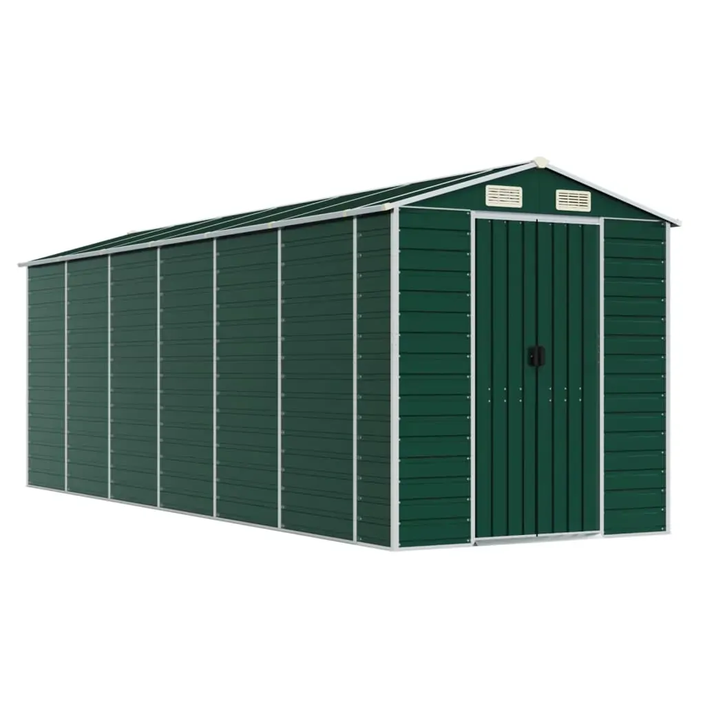 Garden Shed Green 191x555x198 cm Galvanised Steel Price