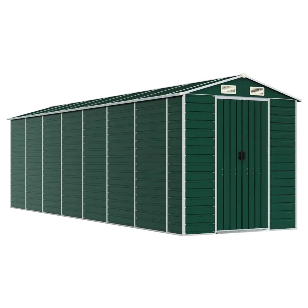 Garden Shed Green 191x640x198 cm Galvanised Steel Price
