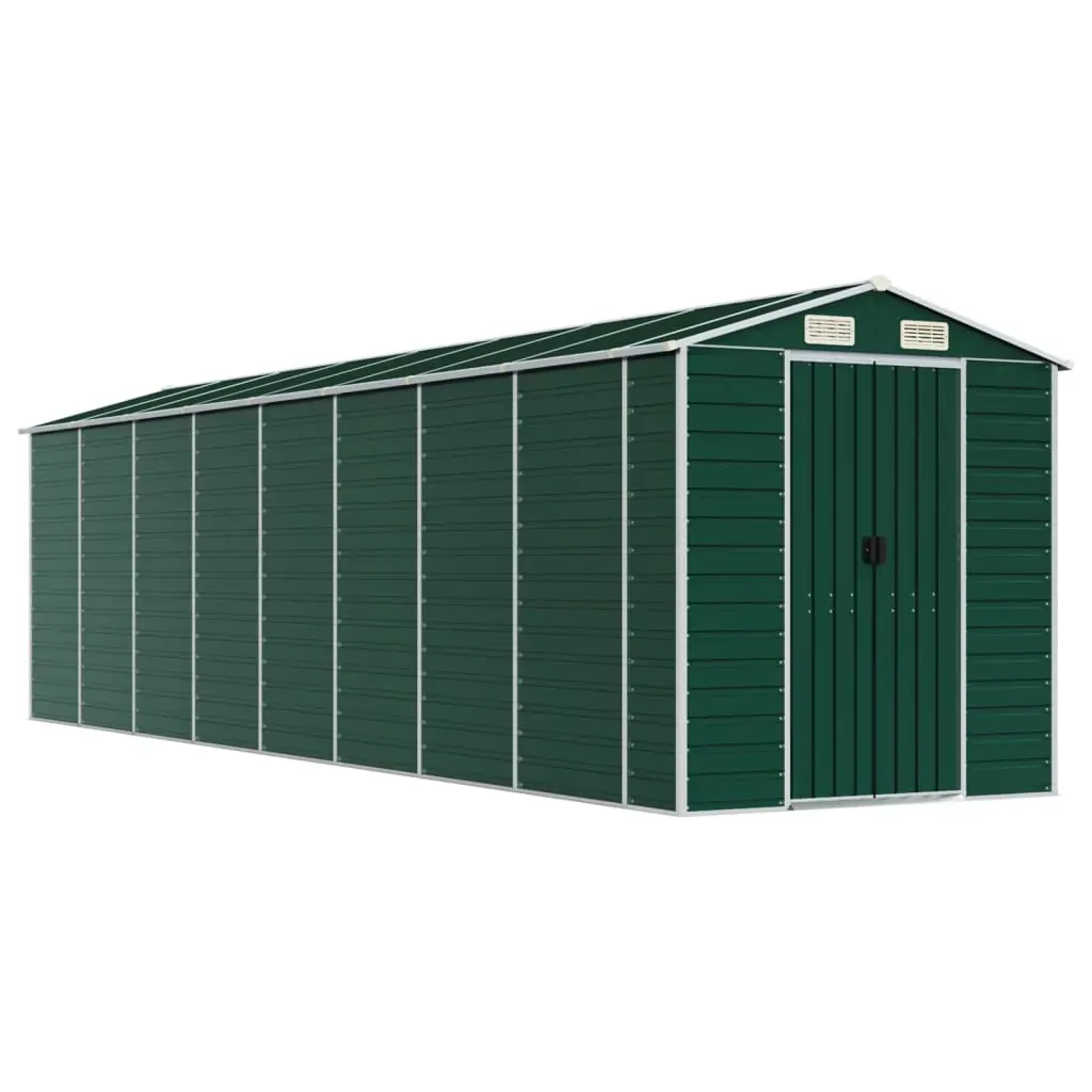 Garden Shed Green 191x725x198 cm Galvanised Steel Price