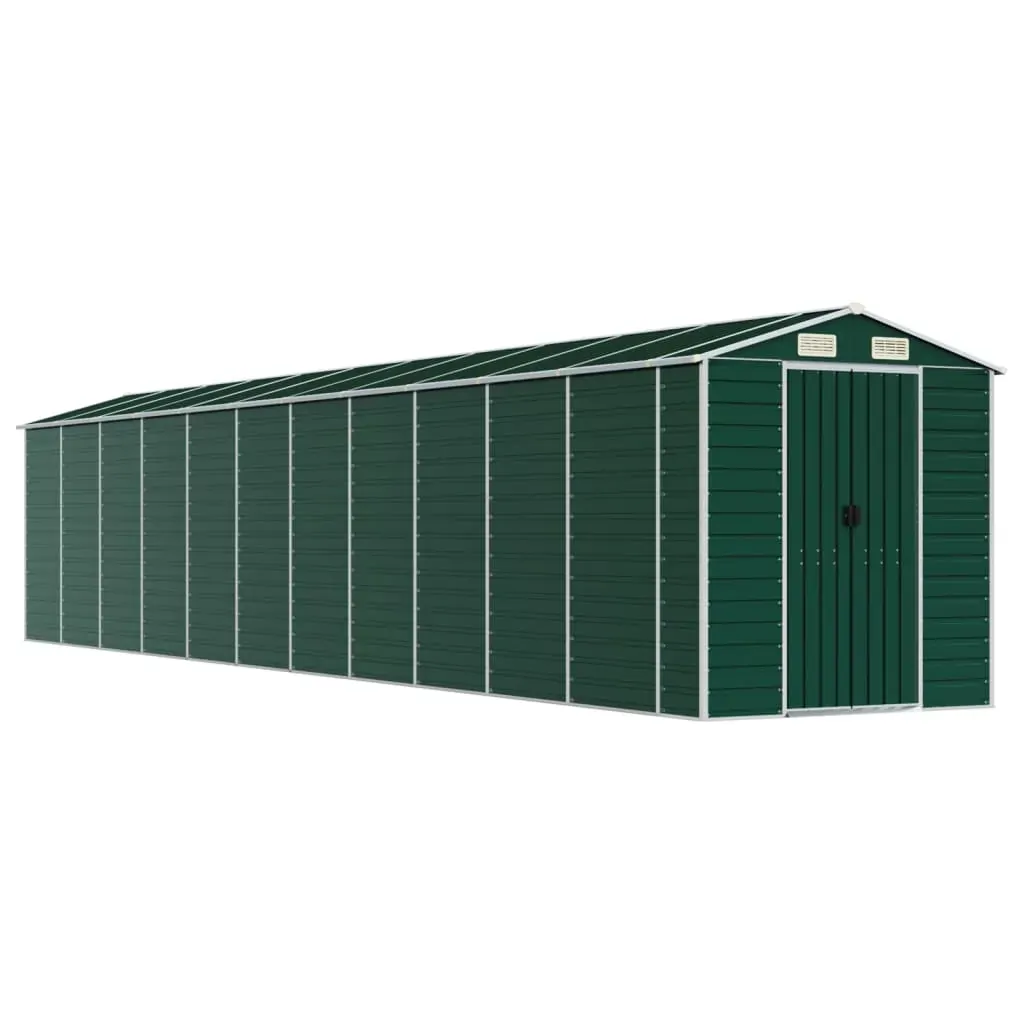 Garden Shed Green 191x980x198 cm Galvanised Steel Price