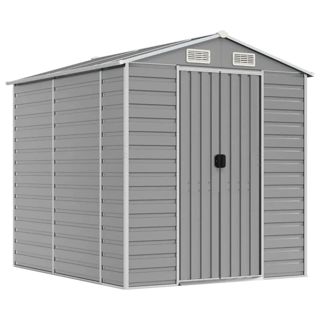 Garden Shed Light Grey 191x215x198 cm Galvanised Steel Price