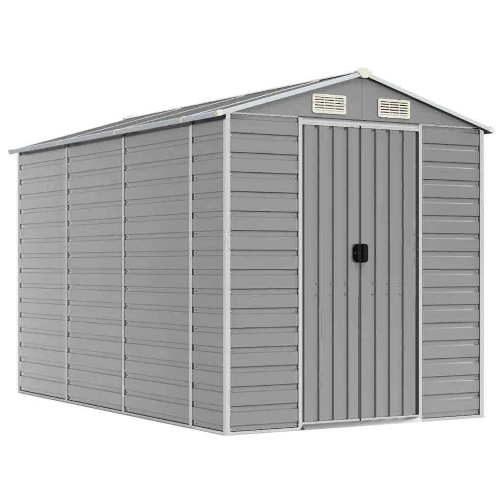 Garden Shed Light Grey 191x300x198 cm Galvanised Steel Price
