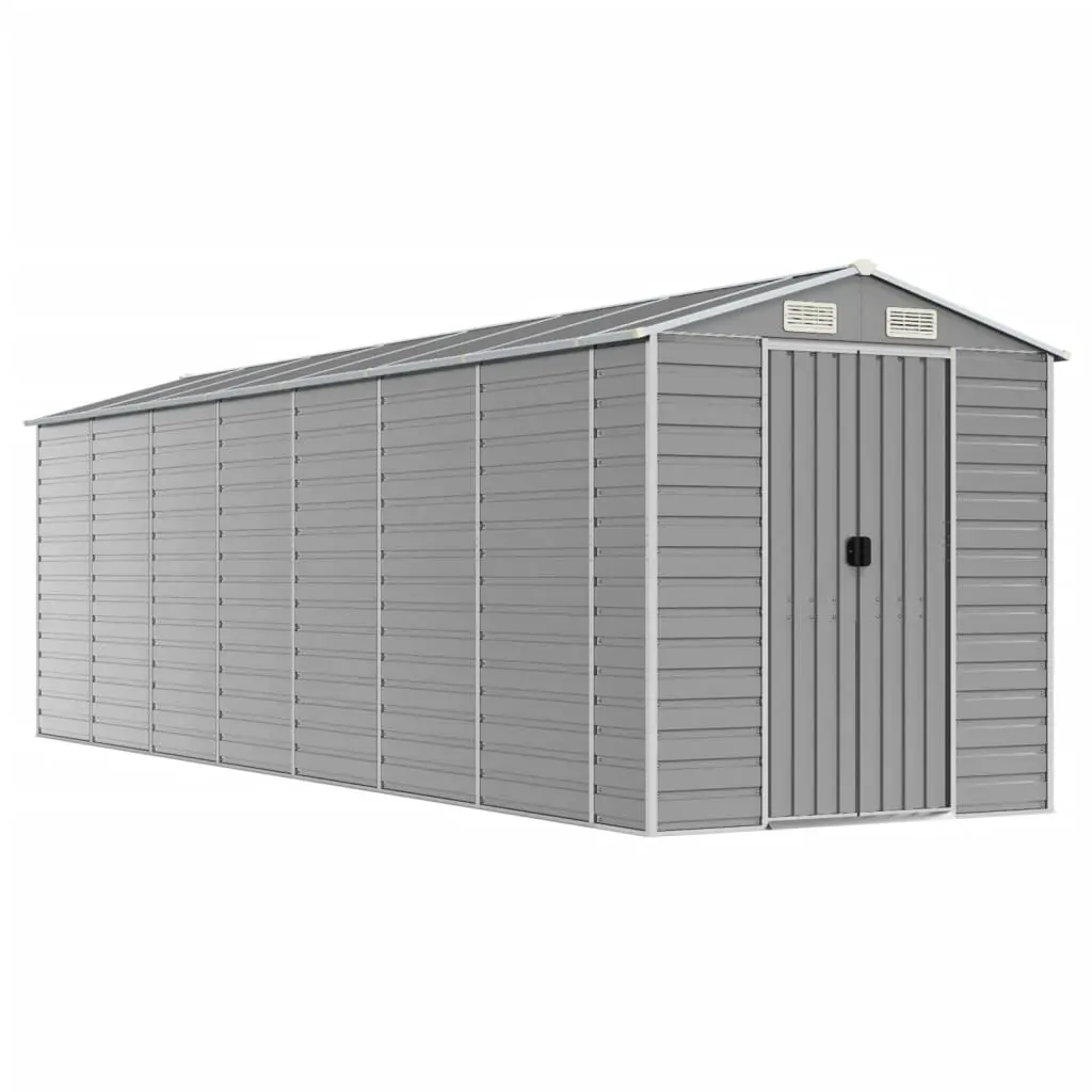 Garden Shed Light Grey 191x640x198 cm Galvanised Steel Price