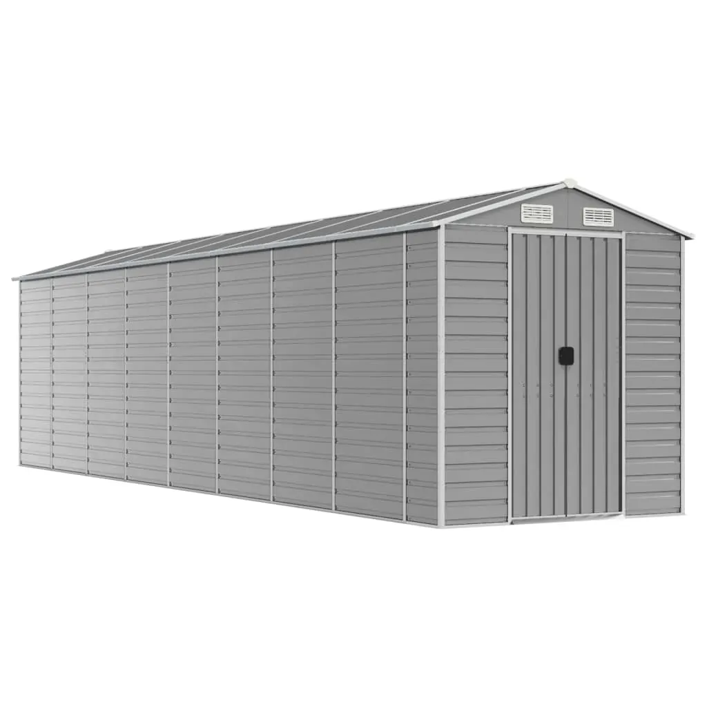 Garden Shed Light Grey 191x810x198 cm Galvanised Steel Price