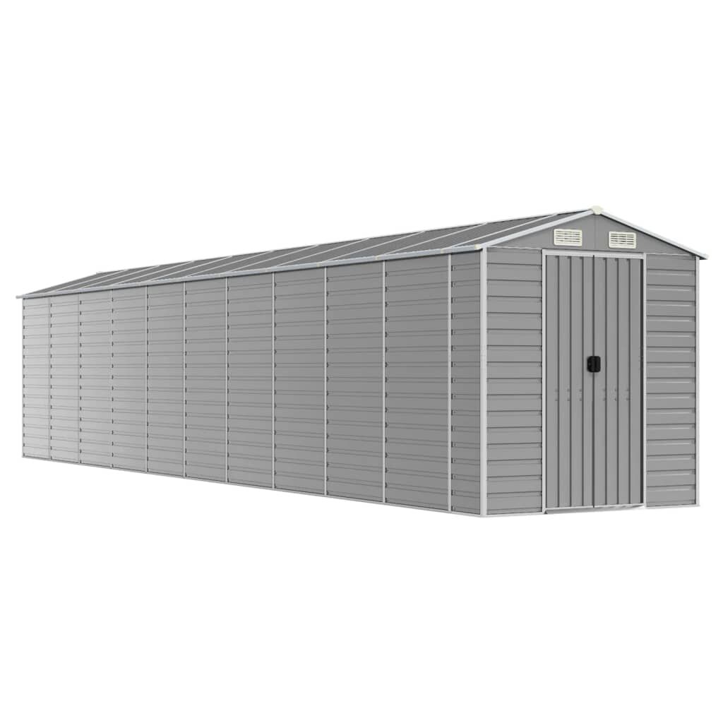 Garden Shed Light Grey 191x895x198 cm Galvanised Steel Price