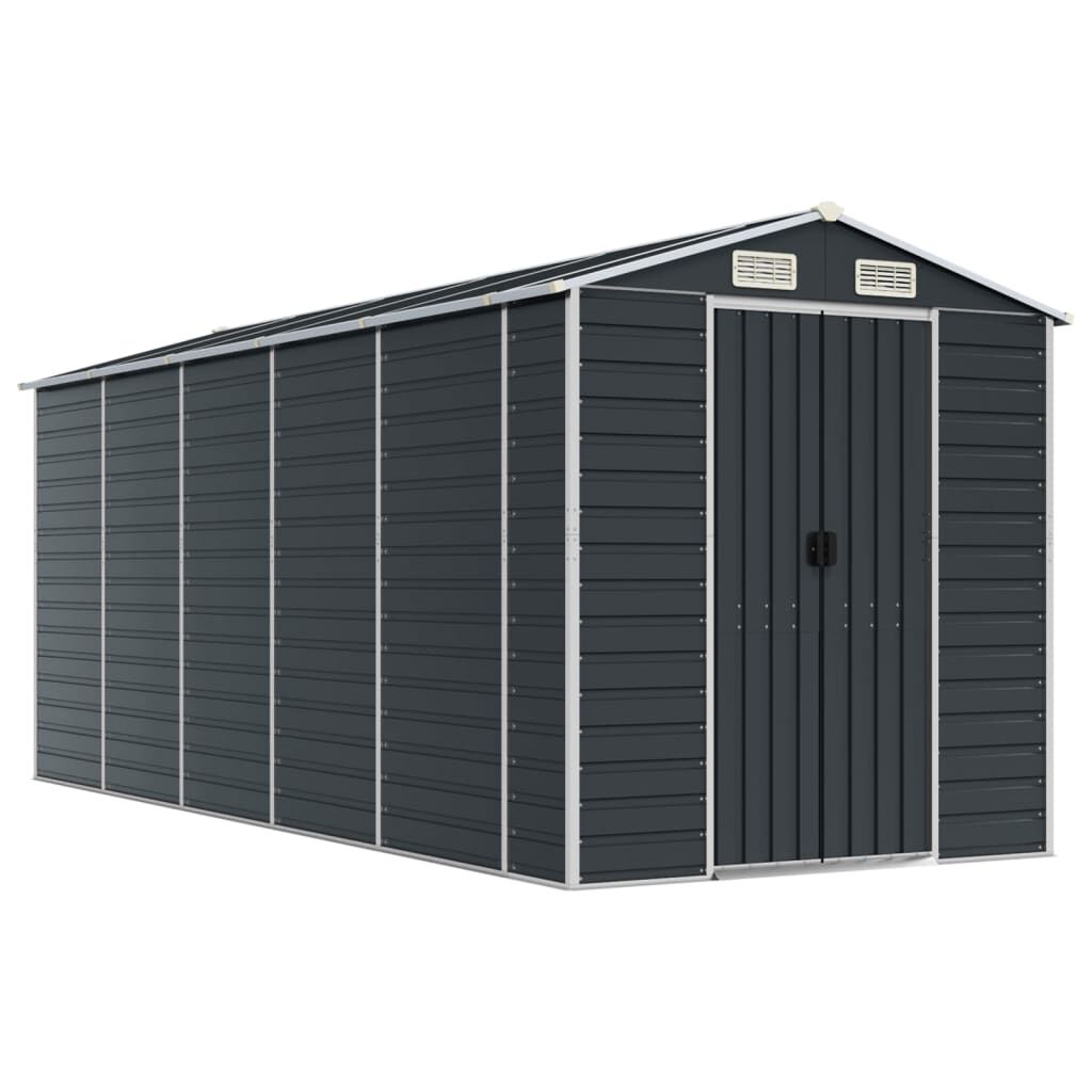 Garden Shed Anthracite 191x470x198 cm Galvanised Steel Price