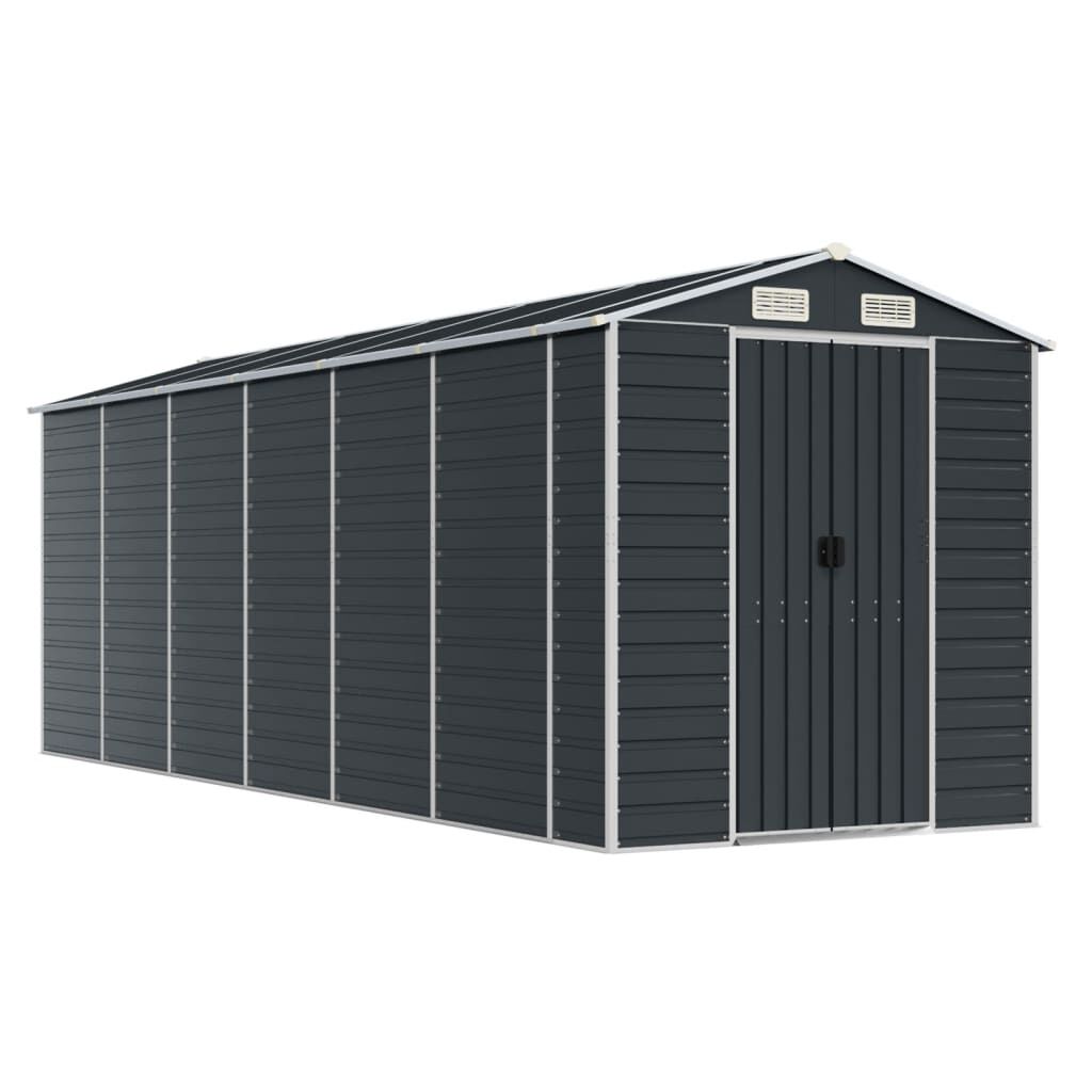 Garden Shed Anthracite 191x555x198 cm Galvanised Steel Price