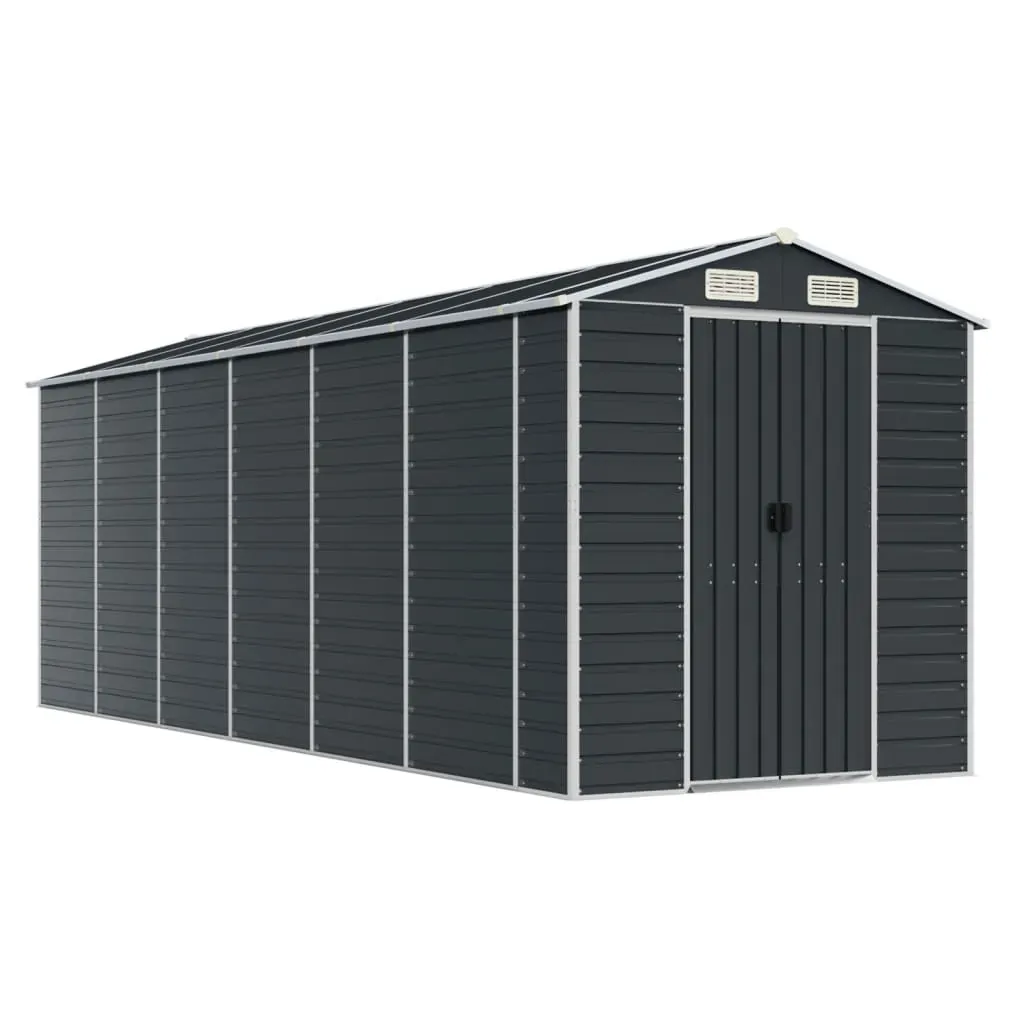 Garden Shed Anthracite 191x555x198 cm Galvanised Steel Price