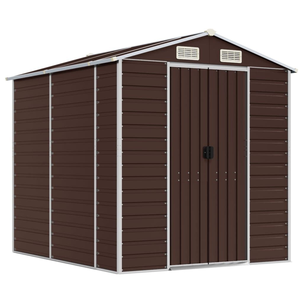 Garden Shed Brown 191x215x198 cm Galvanised Steel Price