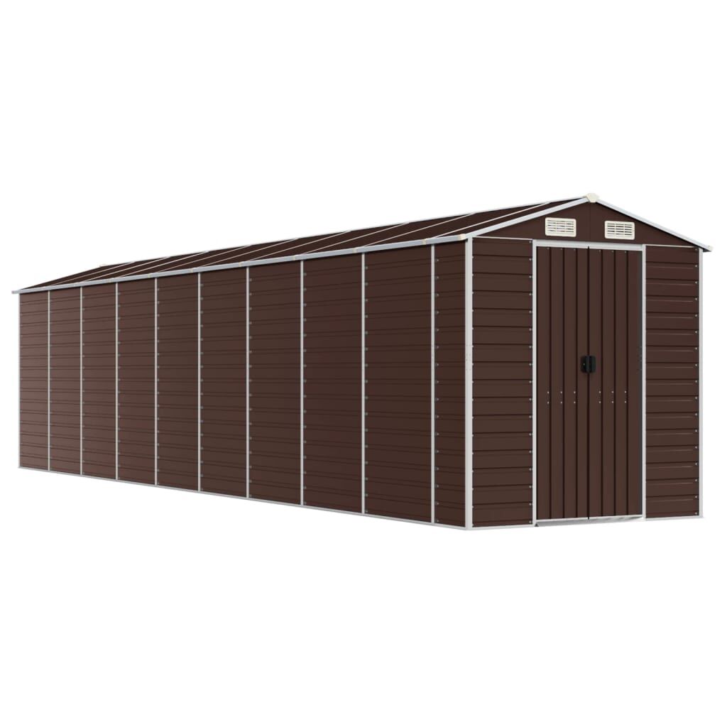 Garden Shed Brown 191x810x198 cm Galvanised Steel Price