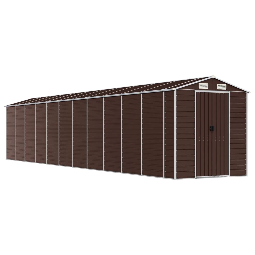 Garden Shed Brown 191x980x198 cm Galvanised Steel Price
