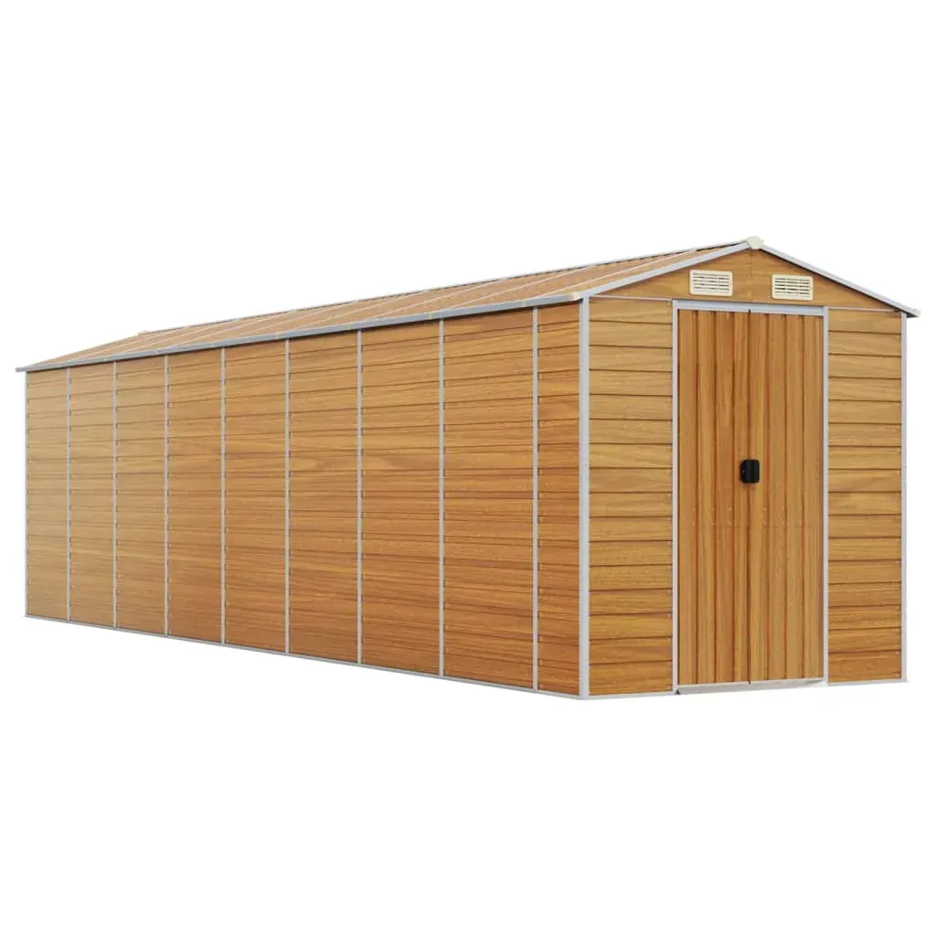 Garden Shed Light Brown 191x725x198 cm Galvanised Steel Price
