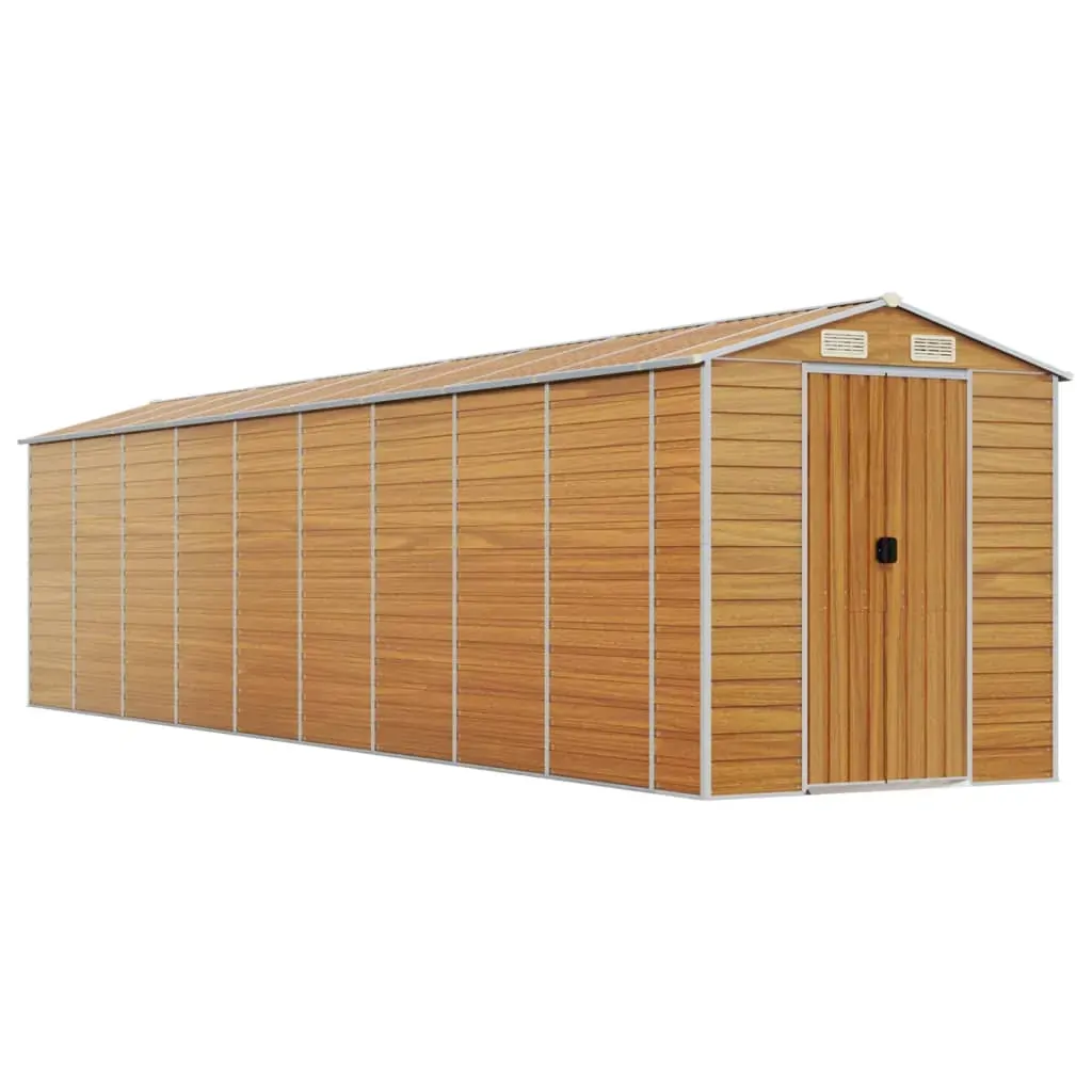 Garden Shed Light Brown 191x810x198 cm Galvanised Steel Price