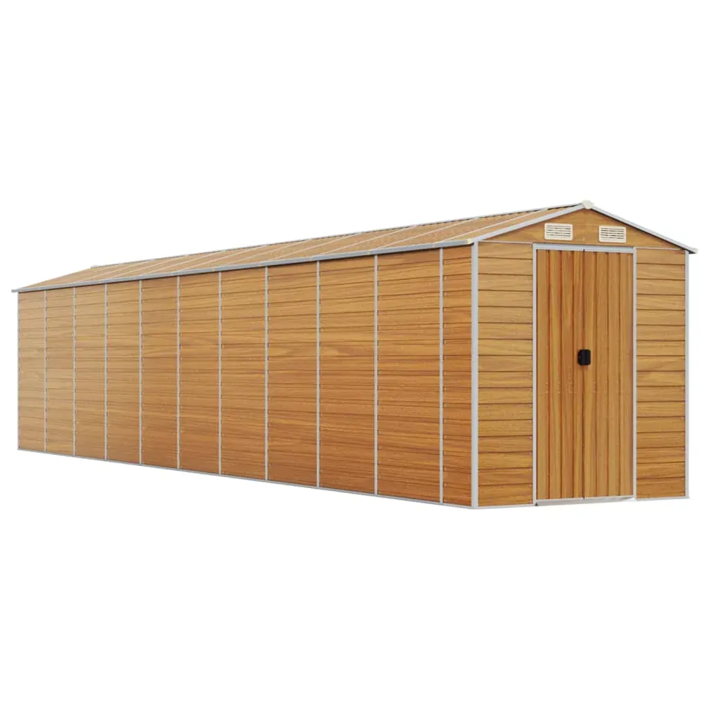 Garden Shed Light Brown 191x895x198 cm Galvanised Steel Price