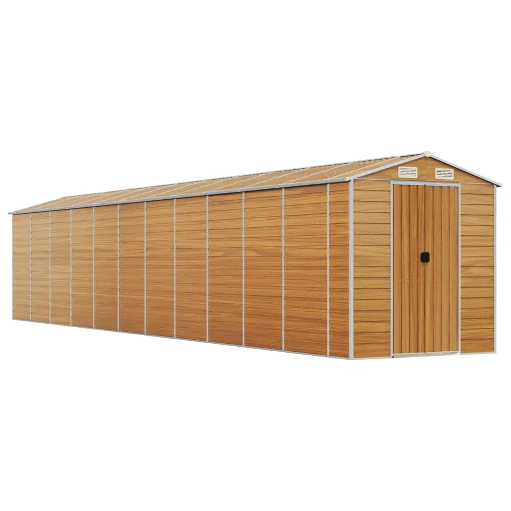 Garden Shed Light Brown 191x980x198 cm Galvanised Steel Price