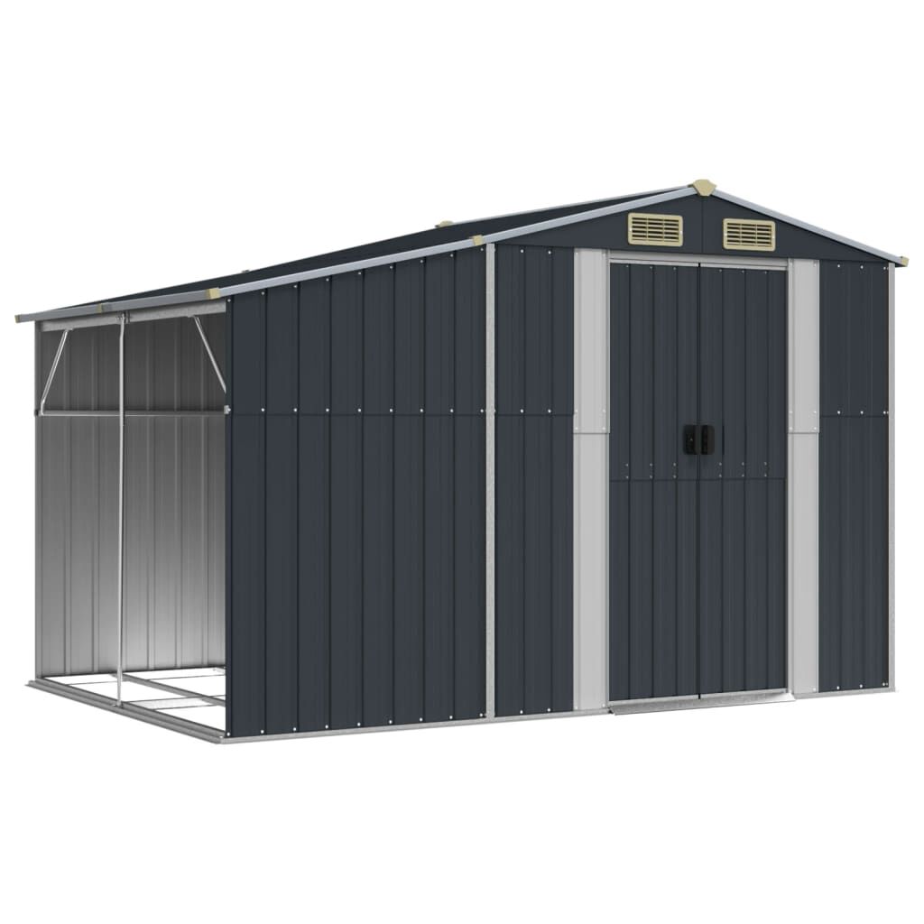 Garden Shed Anthracite 277x192.5x179 cm Galvanised Steel Price