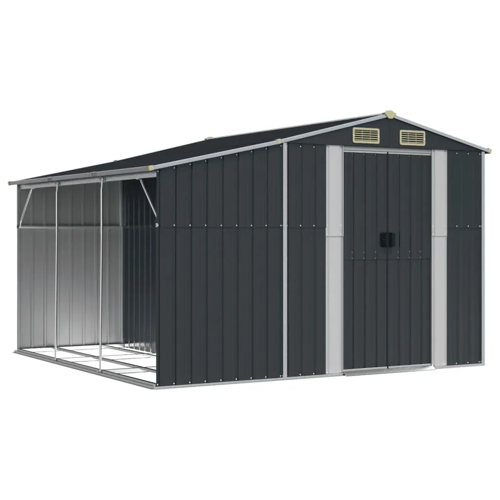 Garden Shed Anthracite 277x279x179 cm Galvanised Steel Price