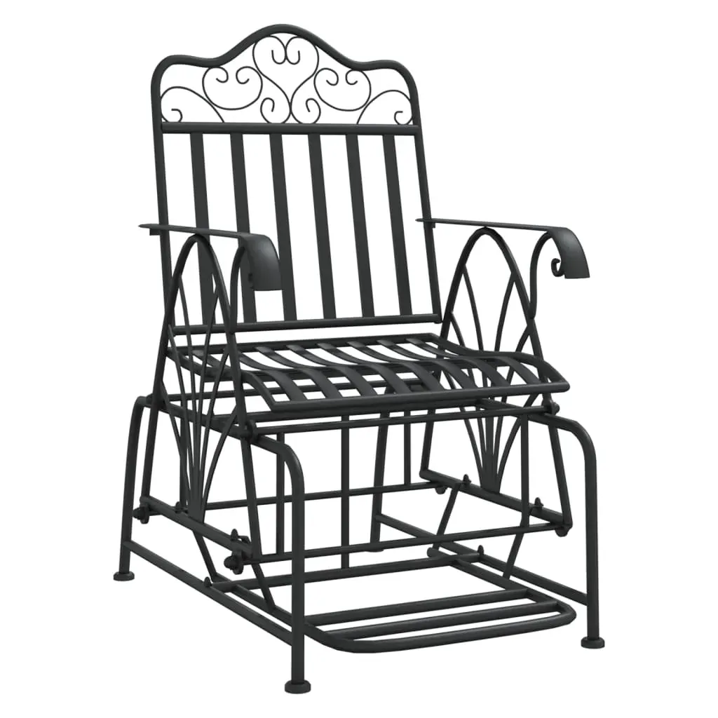 Glider Bench 61 cm Black Steel Price