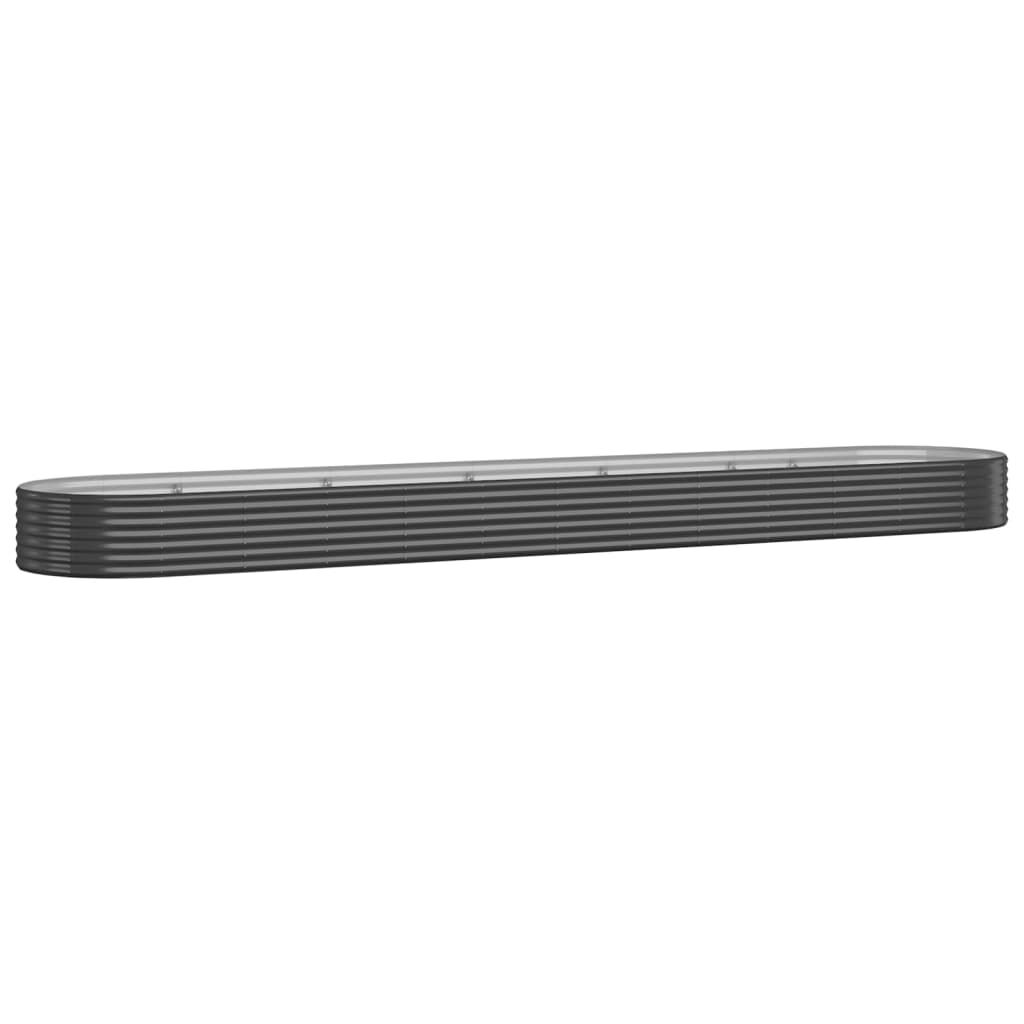 Garden Raised Bed Powder-coated Steel 507x100x36 cm Anthracite Price