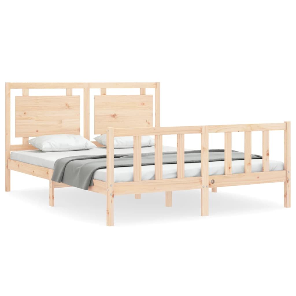 Bed Frame without Mattress 150x200 cm Solid Wood Pine Price