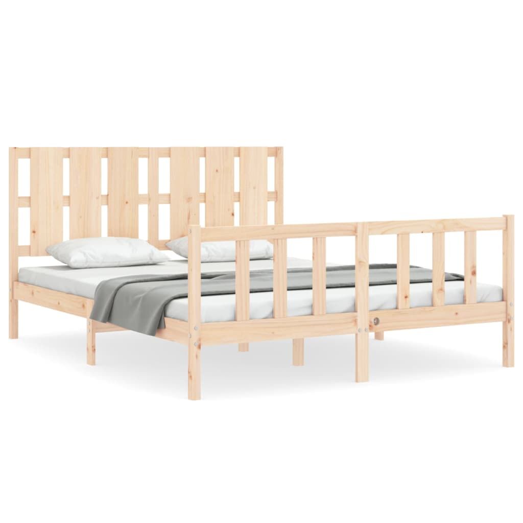 Bed Frame without Mattress 150x200 cm Solid Wood Pine Price
