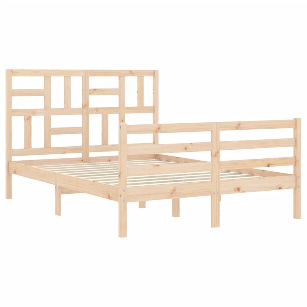 Bed Frame without Mattress 135x190 cm Solid Wood Price