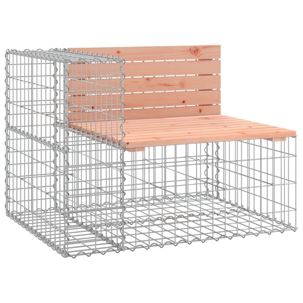 Garden Bench Gabion Design 184x71x65.5 cm Solid Wood Douglas Price