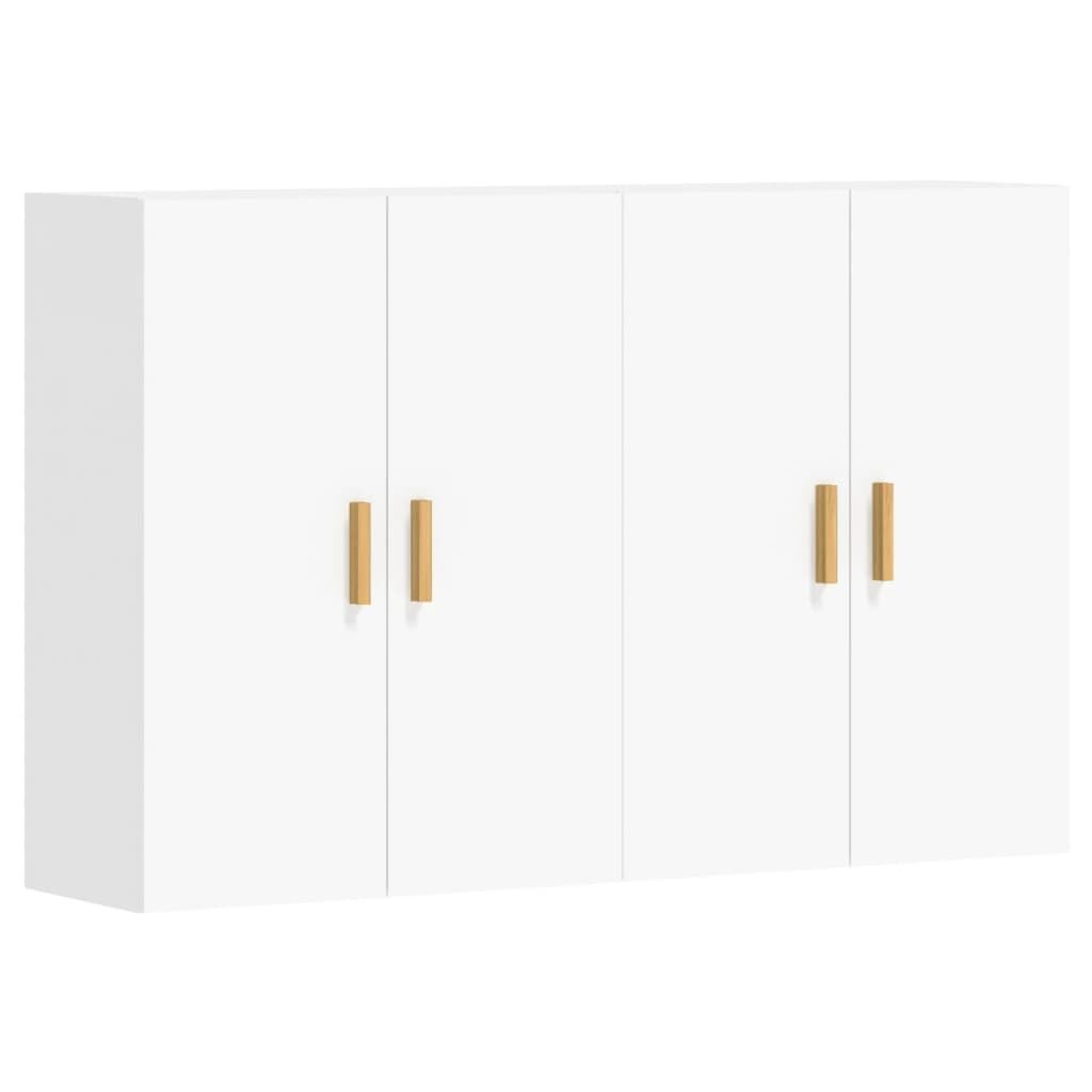 Wall Mounted Cabinets 2 pcs White Engineered Wood Price