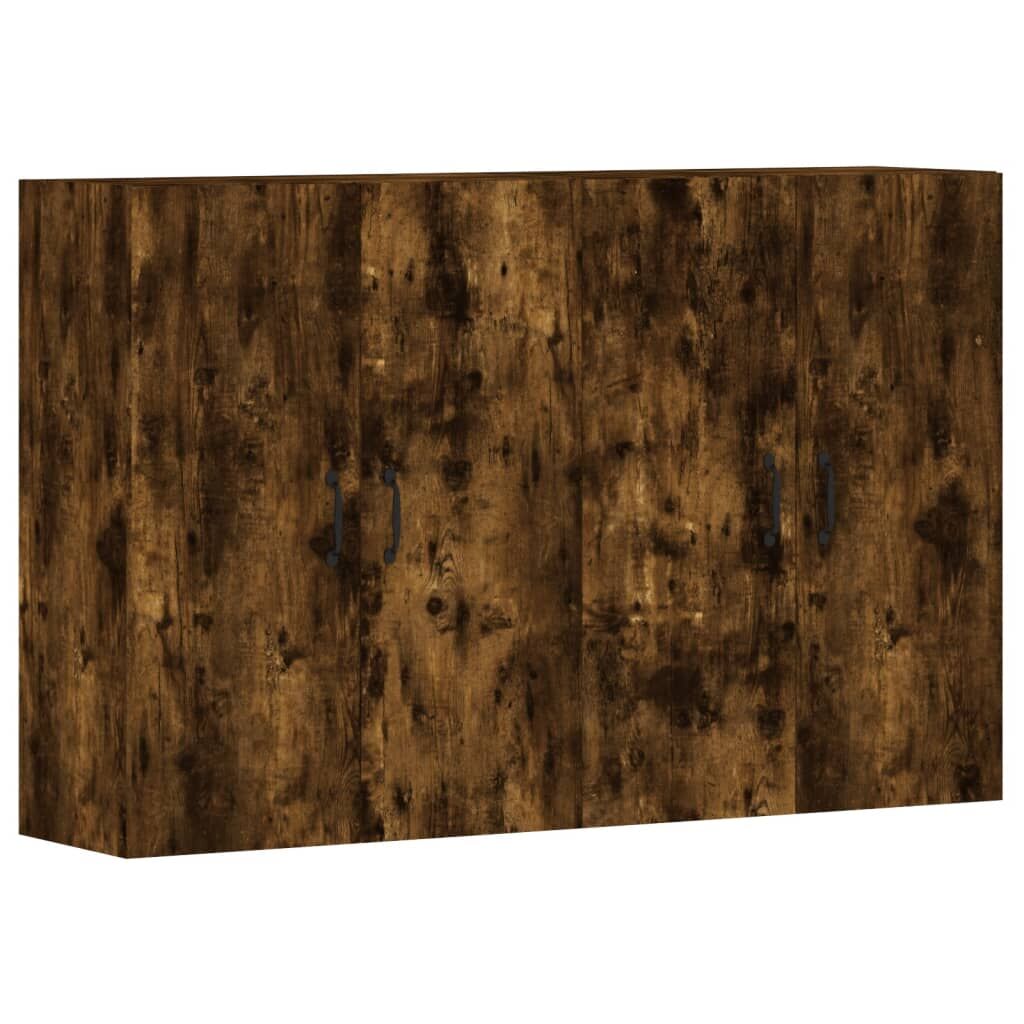 Wall Mounted Cabinets 2 pcs Smoked Oak Engineered Wood Price