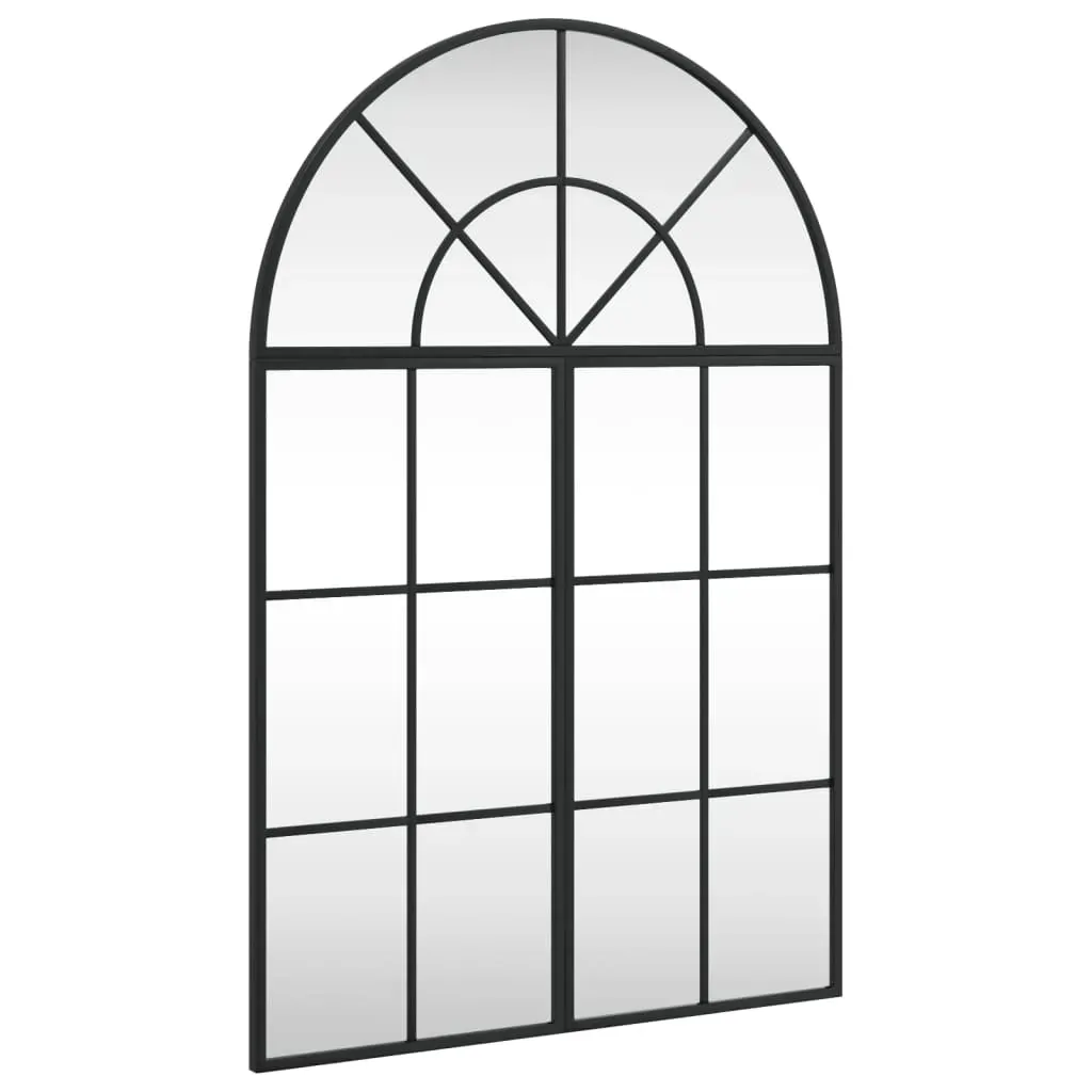 Wall Mirror Black 60x90 cm Arch Iron Price