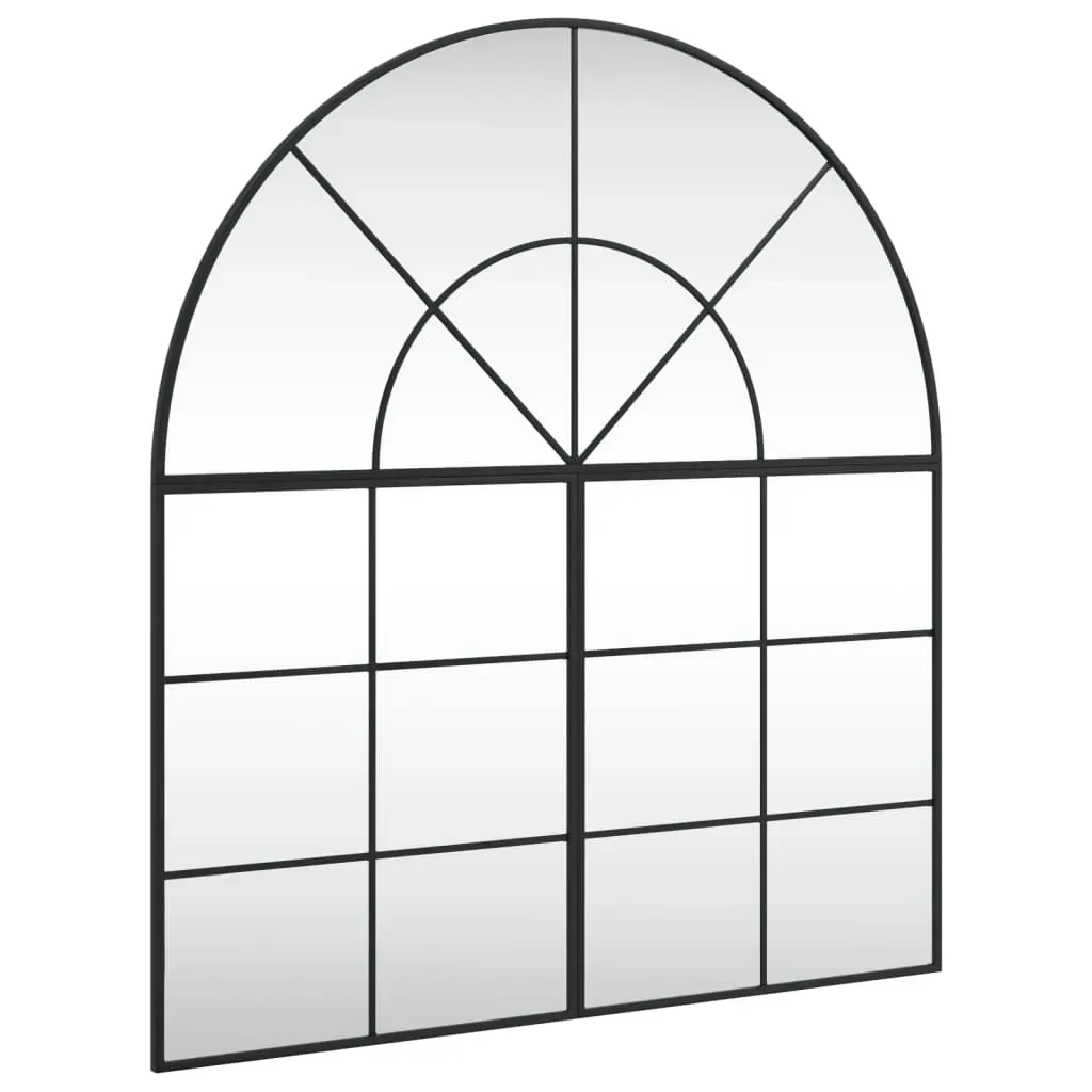 Wall Mirror Black 100x110 cm Arch Iron Price