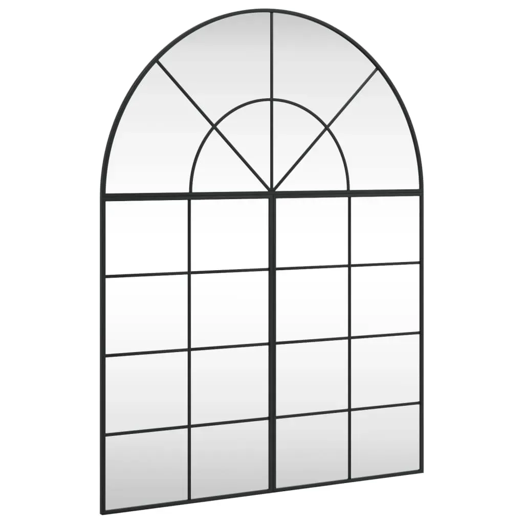 Wall Mirror Black 100x130 cm Arch Iron Price