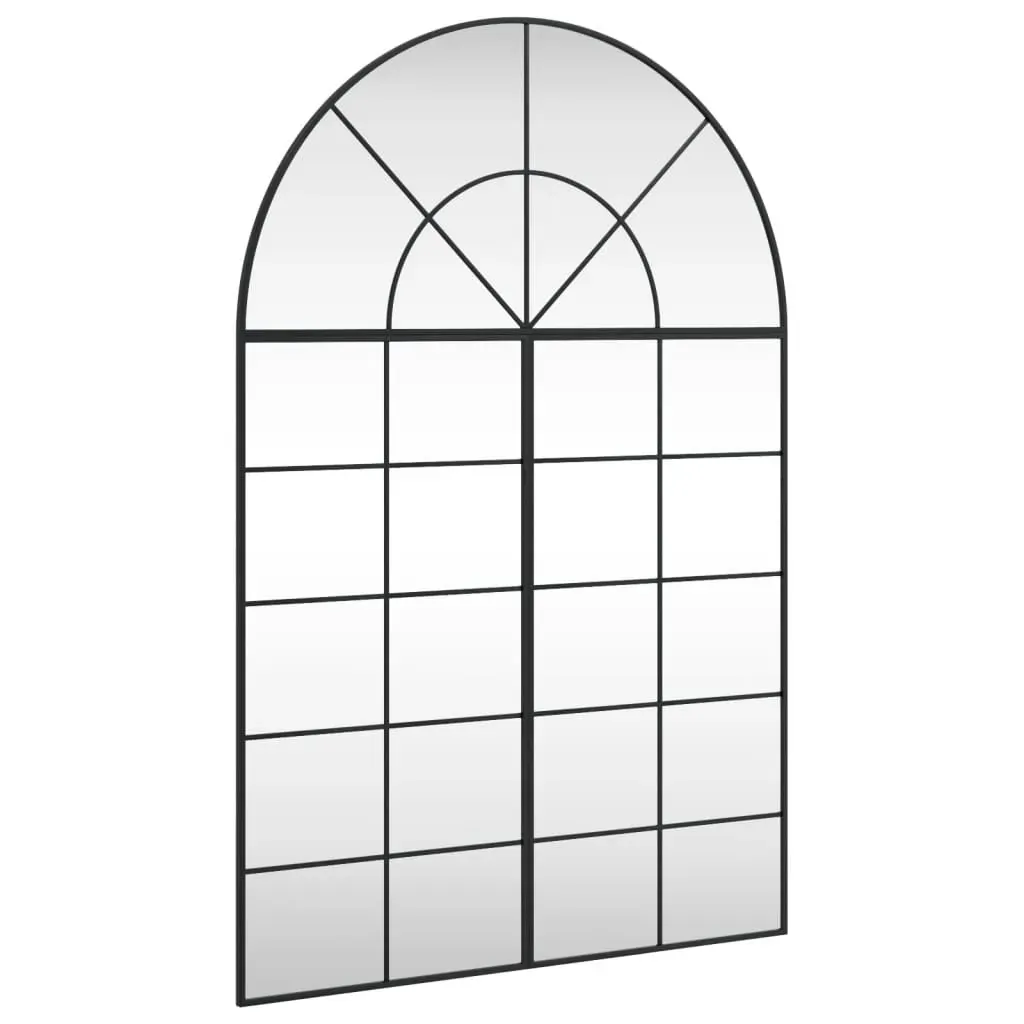 Wall Mirror Black 100x150 cm Arch Iron Price