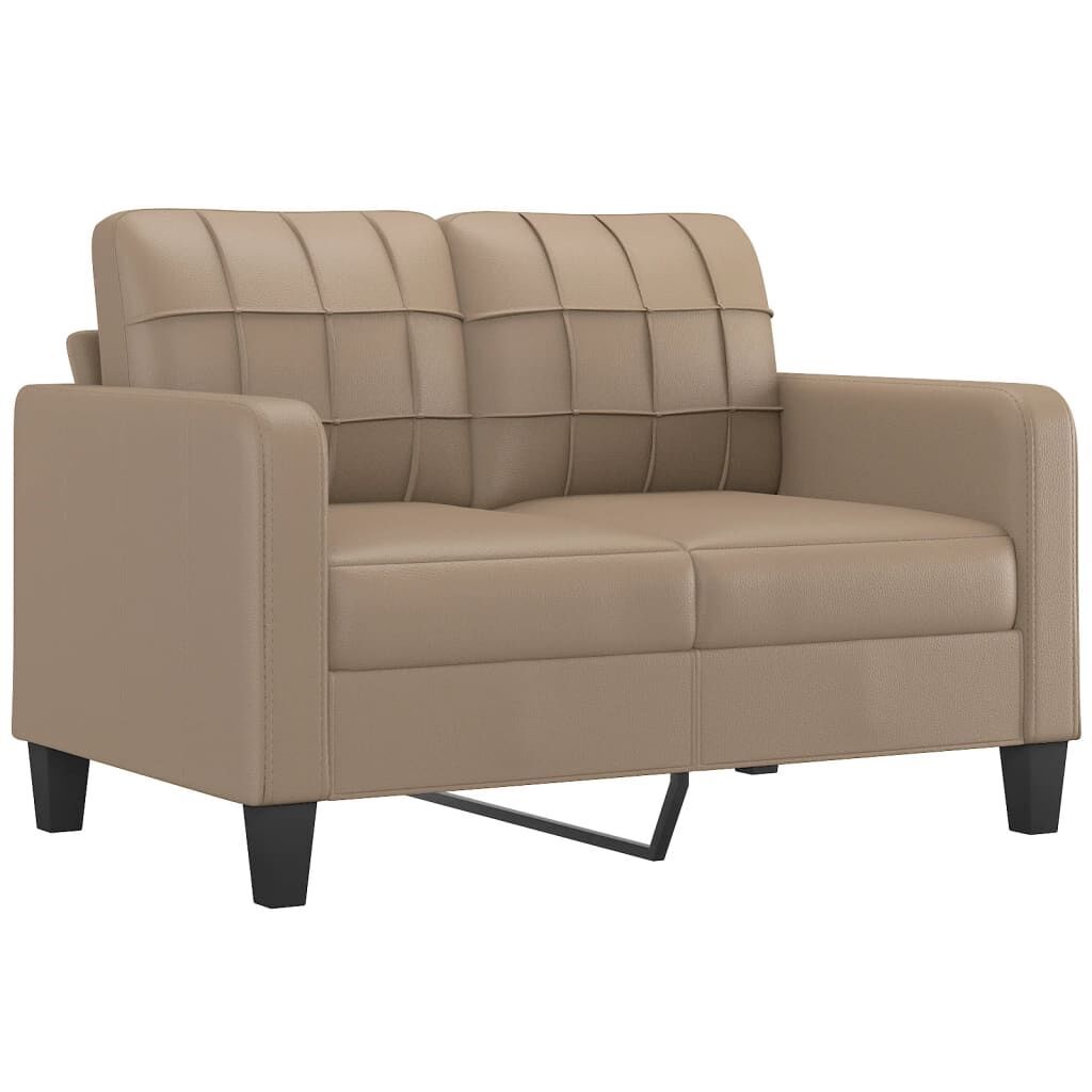 2 Piece Sofa Set with Cushions Cappuccino Faux Leather Price