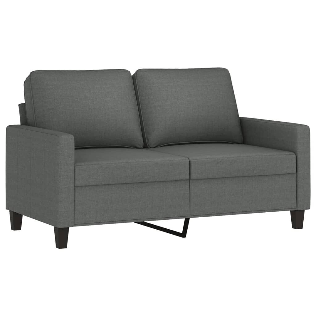 2 Piece Sofa Set with Cushions Dark Grey Fabric Price
