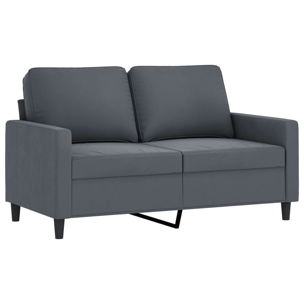2 Piece Sofa Set with Cushions Dark Grey Velvet Price