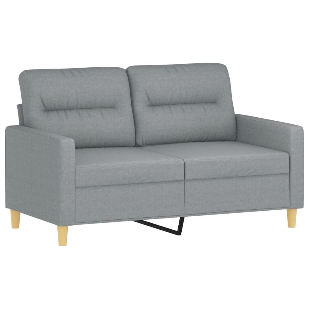 2 Piece Sofa Set with Cushions Light Grey Fabric Price