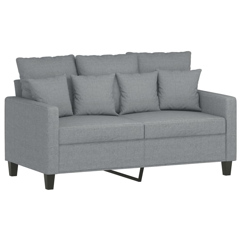 3 Piece Sofa Set with Cushions Light Grey Fabric Price