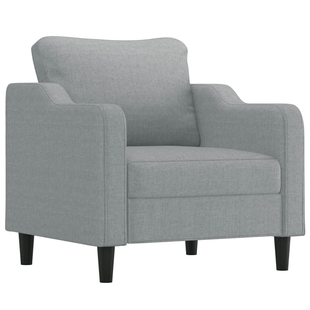 3 Piece Sofa Set with Cushions Light Grey Fabric Price