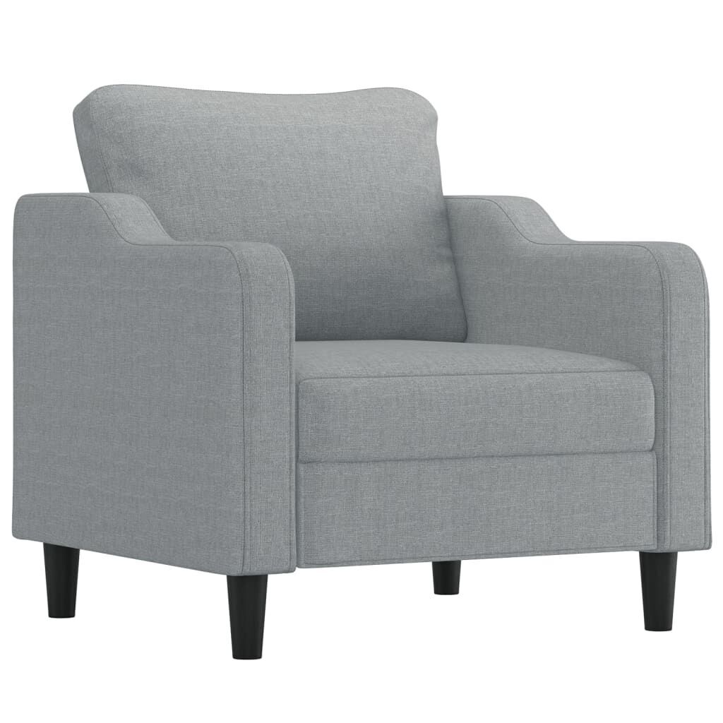 4 Piece Sofa Set with Cushions Light Grey Fabric Price