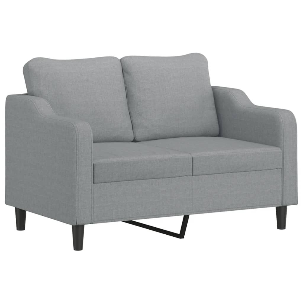 2 Piece Sofa Set with Cushions Light Grey Fabric Price