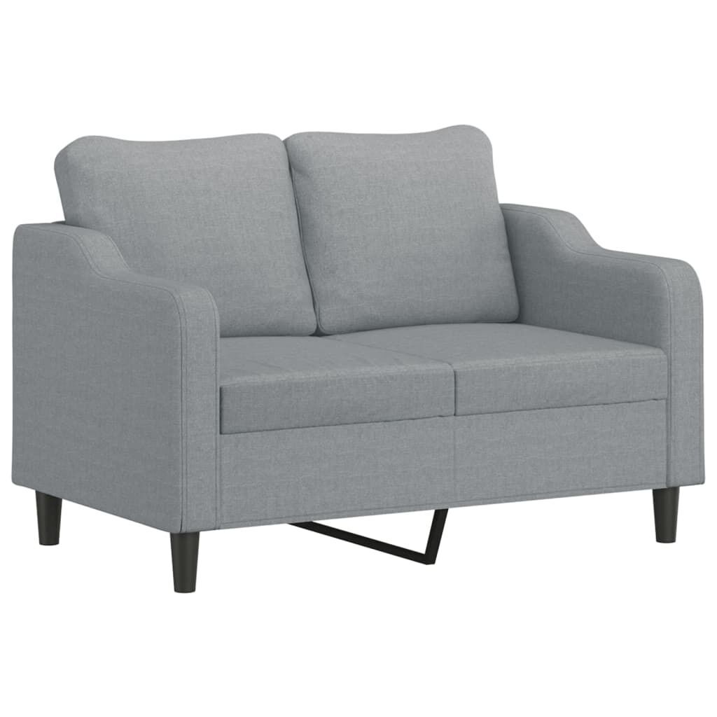 2 Piece Sofa Set with Cushions Light Grey Fabric Price