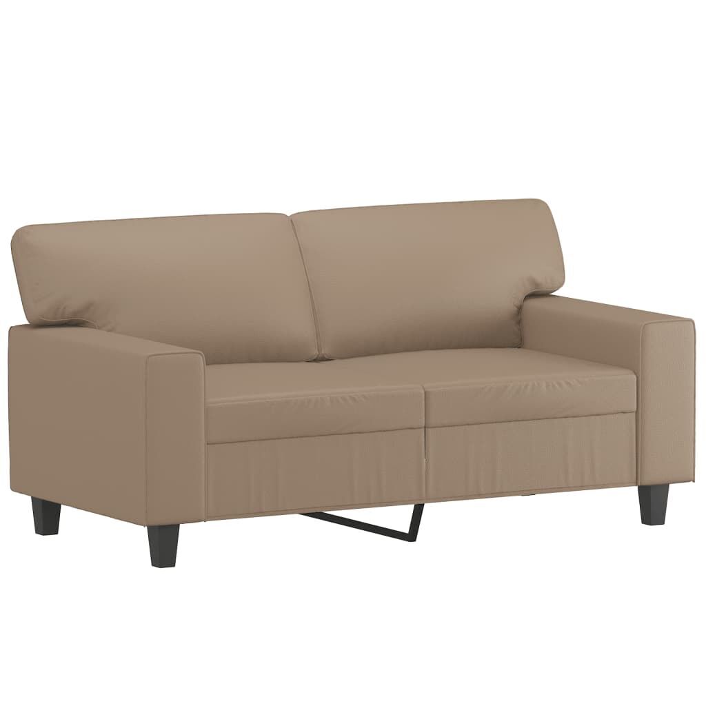 2 Piece Sofa Set Cappuccino Faux Leather Price