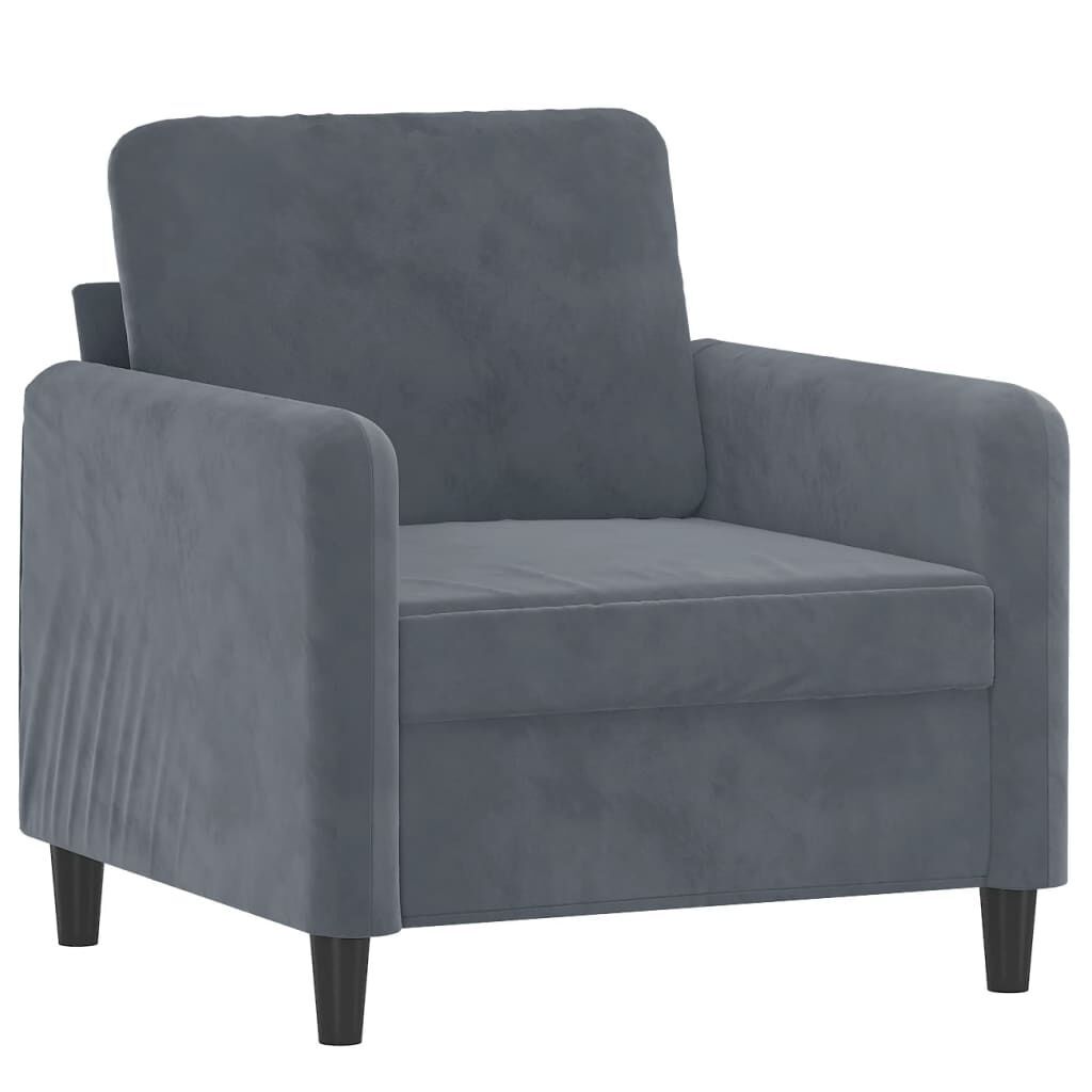 3 Piece Sofa Set Dark Grey Velvet Price