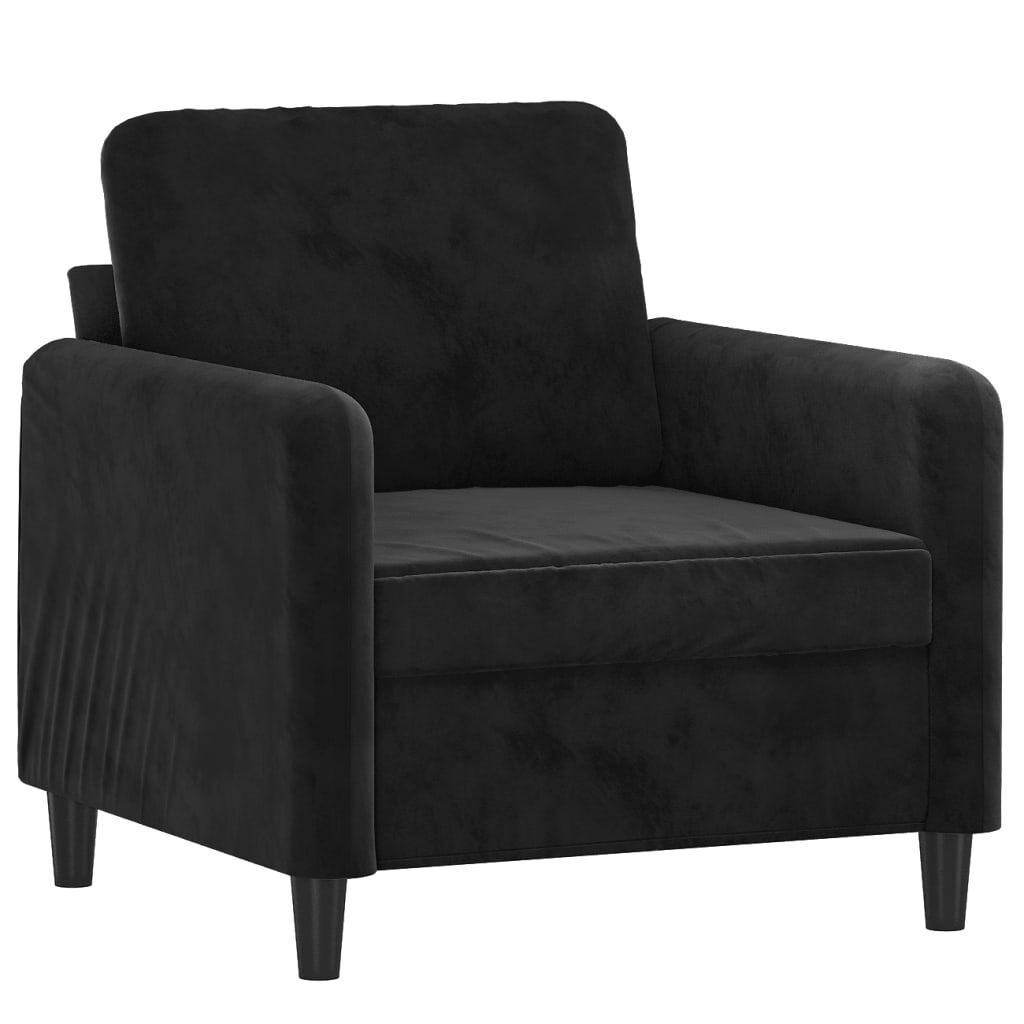 3 Piece Sofa Set Black Velvet Price