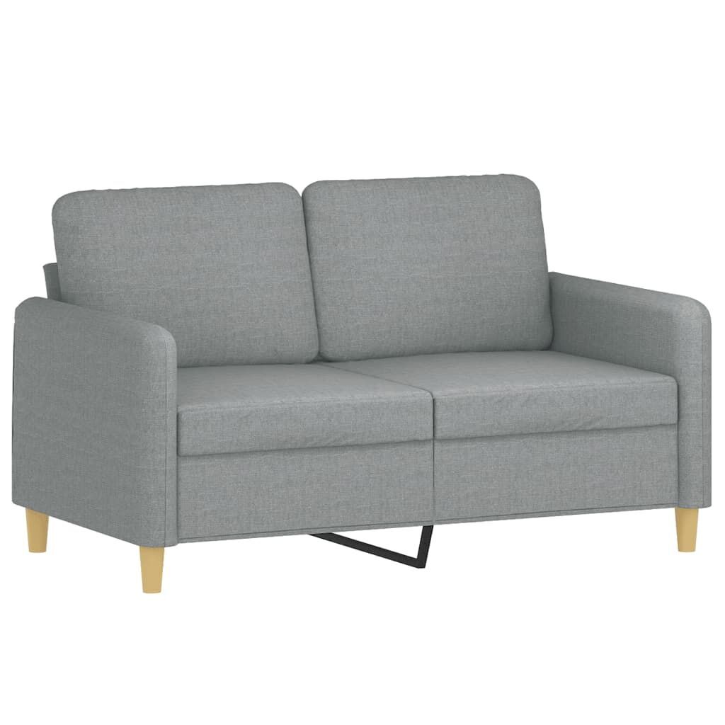 2 Piece Sofa Set with Cushions Light Grey Fabric Price