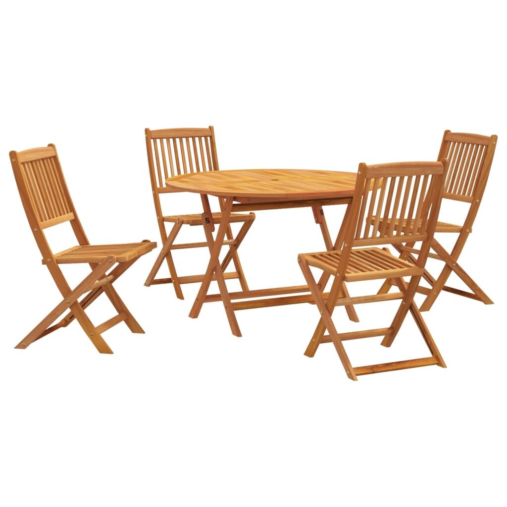 5 Pieces Garden Dining Set Solid Wood Acacia Price