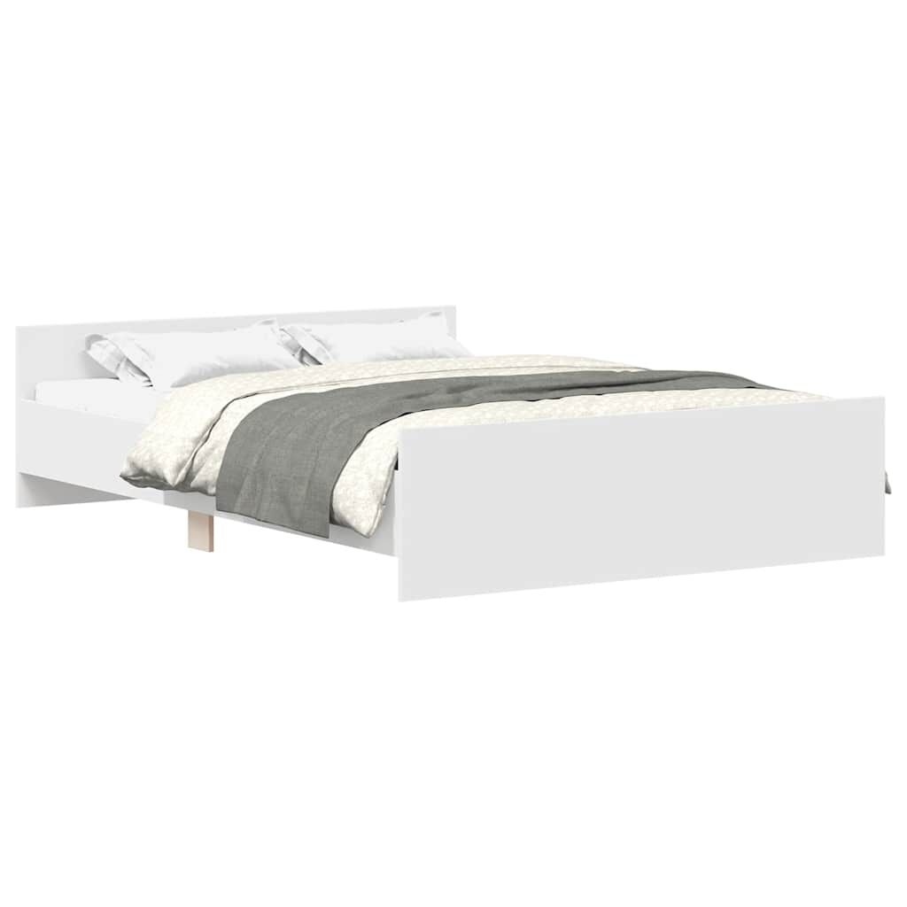 Bed Frame without Mattress White 135x190 cm Price
