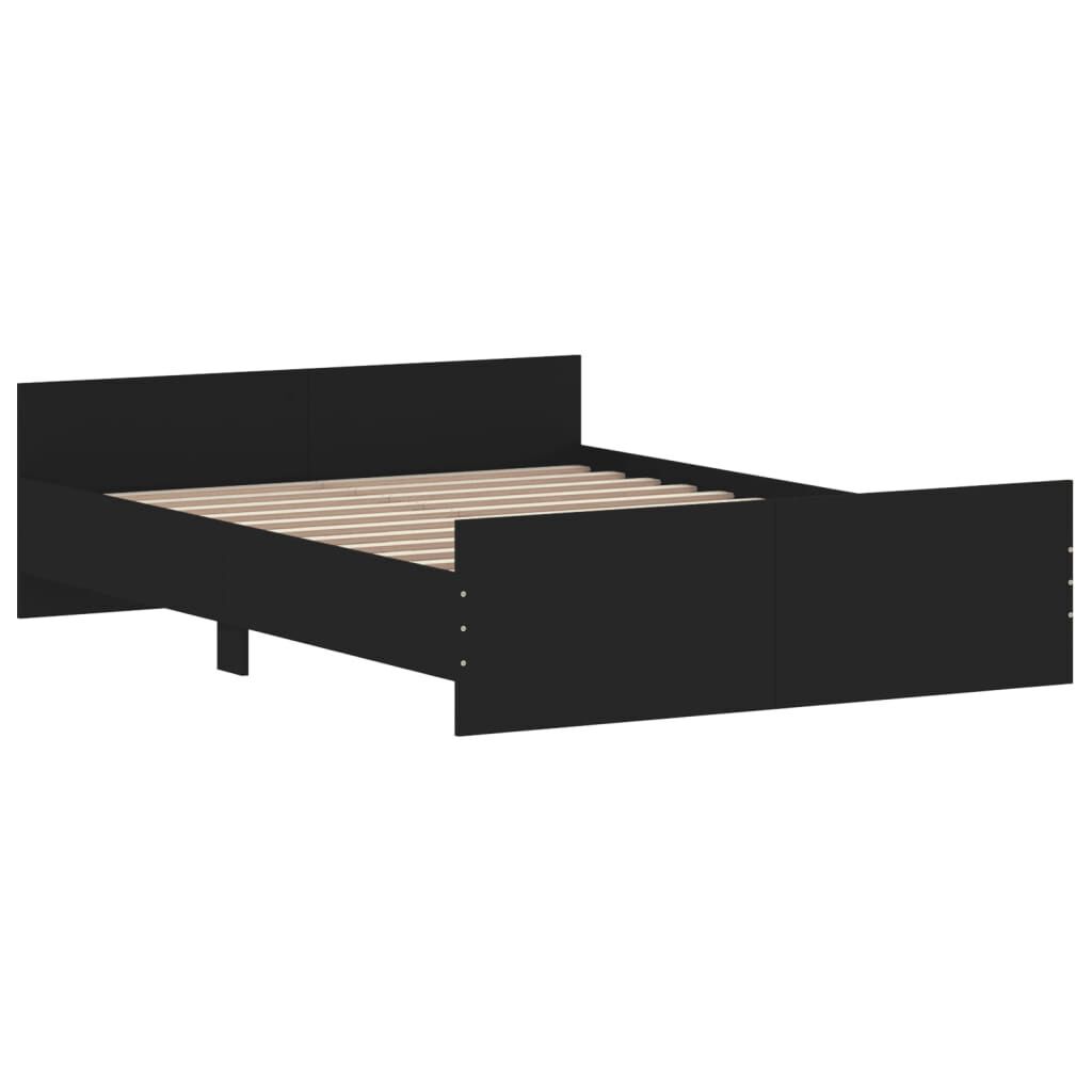 Bed Frame without Mattress Black 135x190 cm Price